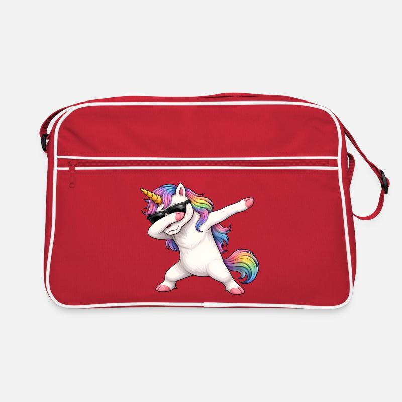Dabbing Unicorn Retro Bag