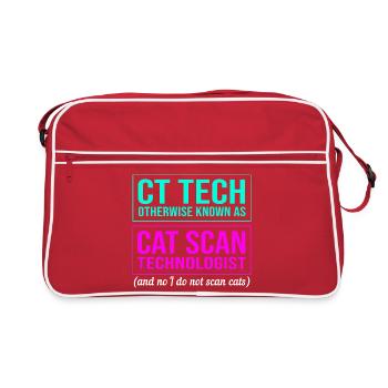 Radiologue IRM, radiologie, technicien radiologie, radiologie, - Sac Retro - rouge/blanc - Devant