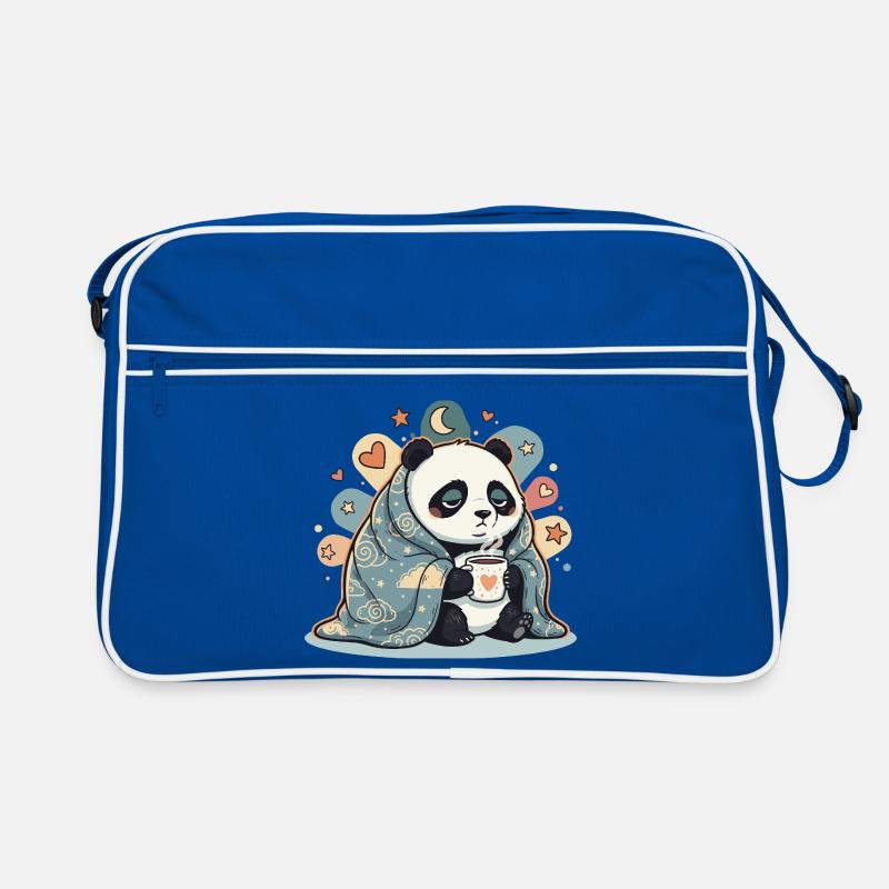 Cuddly panda under cloud cover Retro Bag