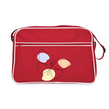 Chemise Bohème esthétique minimaliste en forme de papillon en ligne - Sac Retro - rouge/blanc - Devant