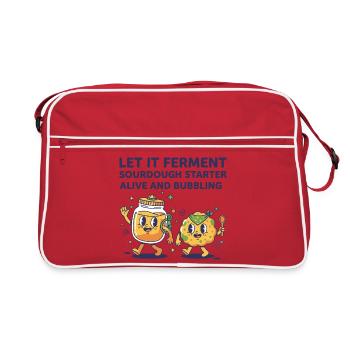 Sourdough Let It Ferment Starter Alive - Retro Bag - red/white - Front