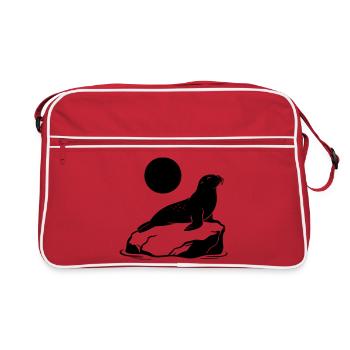 Phoque - Sac Retro - rouge/blanc - Devant