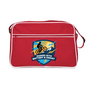 Gagné avec le badge Battery & Sweat MTB - Sac Retro - rouge/blanc - Devant