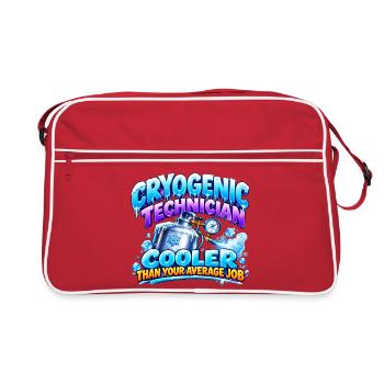 Kryogener Techniker – Kühler als der durchschnittliche Jo - Retro Tasche - Rot/Weiß - Vorne