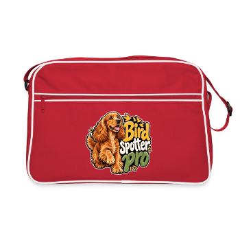 Englischer Cocker Spaniel - Retro Tasche - Rot/Weiß - Vorne