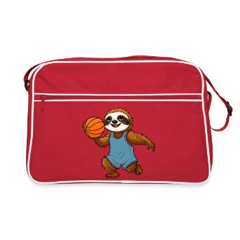 Faultiere Basketball - Retro Tasche - Rot/Weiß - Vorne