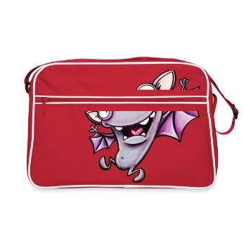 bat - Retro Tasche - Rot/Weiß - Vorne