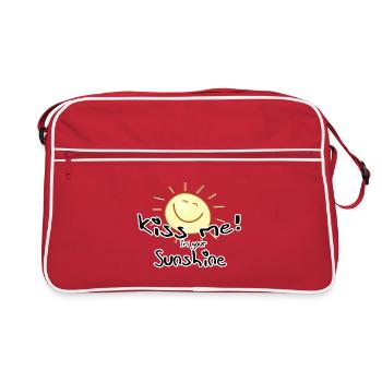 Kiss me! I'm your sunshine Liebe Sommer Frühling - Retro Bag - red/white - Front