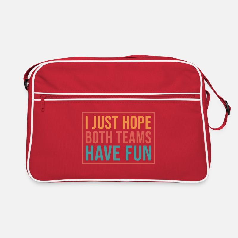 I just hope both teams have fun, Fun - Retro Tasche - Rot/Weiß