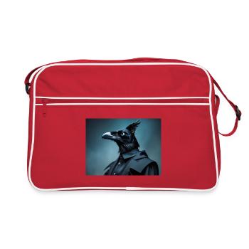 Conception de portrait d’aigle mystique - Sac Retro - rouge/blanc - Devant