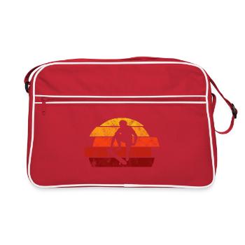 Skateboarder Skateboard Skater Skate Skateing - Retro Bag - red/white - Front