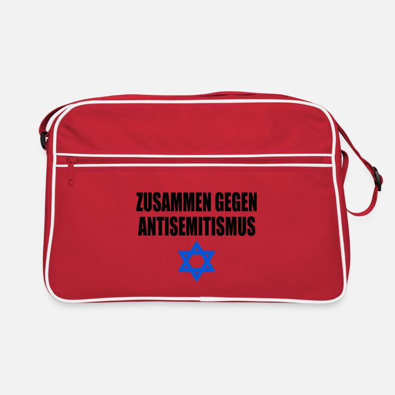 zusammen gegen antisemitismus Retro Tasche