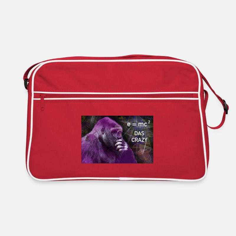 DAS Crazy Ja - Quantum Orangutan e mc2 Jugendwort Retro Tasche