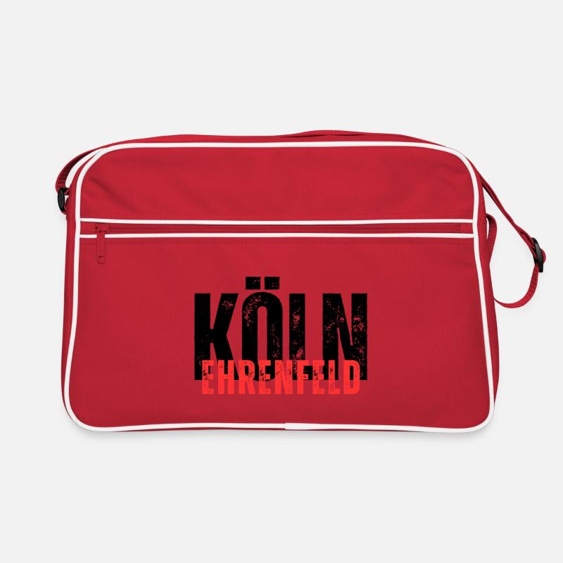 Ehrenfeld schwarz rot - Retro Tasche - Rot/Weiß