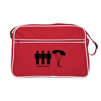 Parachutistes parachute - Sac Retro - rouge/blanc - Devant