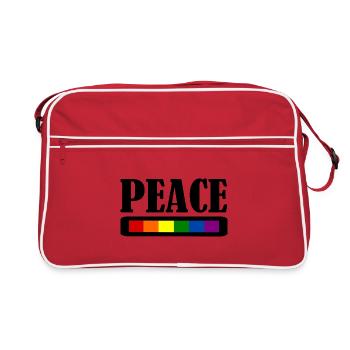 Peace Peace Sign - Retro Bag - red/white - Front
