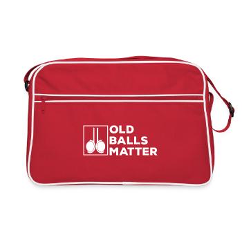 Old balls matter, Balls - Retro Tasche - Rot/Weiß - Vorne