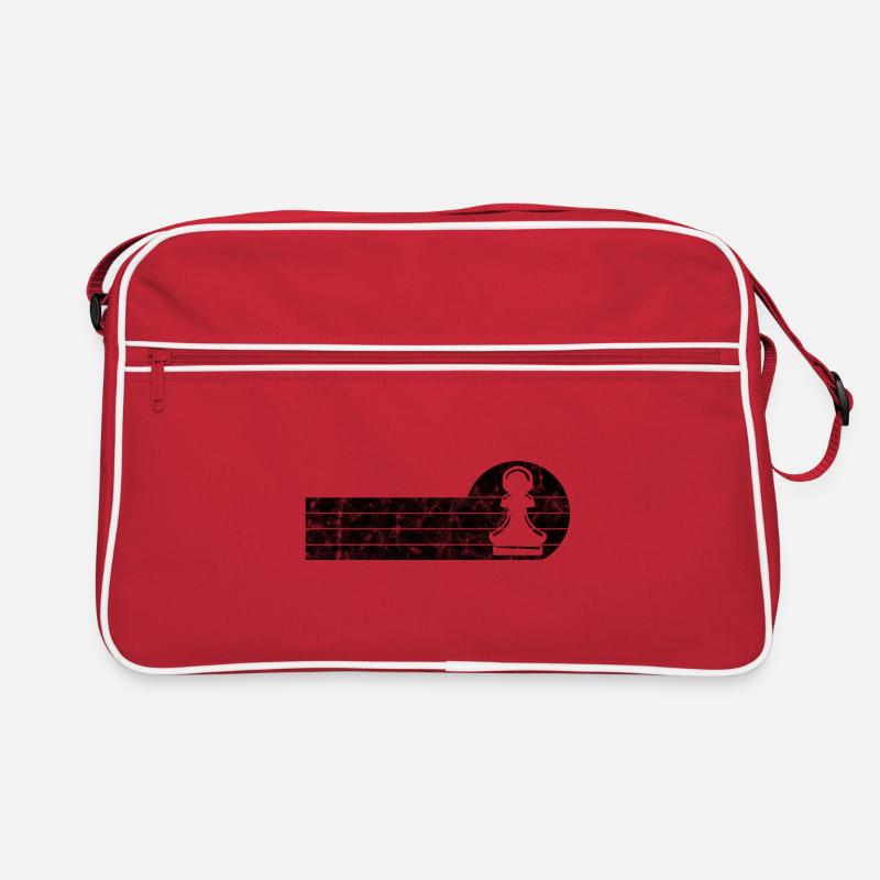Échecs d’échecs de jeu d’échecs - Sac Retro - rouge/blanc