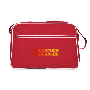 Musculation Bodybuilder GYM Fitnessstudio Retro - Sac Retro - rouge/blanc - Devant