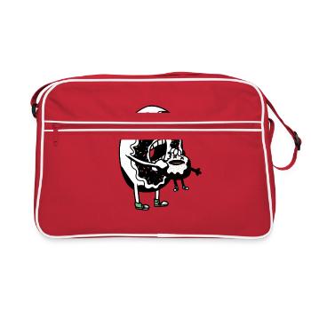 Donut Dark Grufti Gothic Fantasy Horror Fun - Retro Bag - red/white - Front