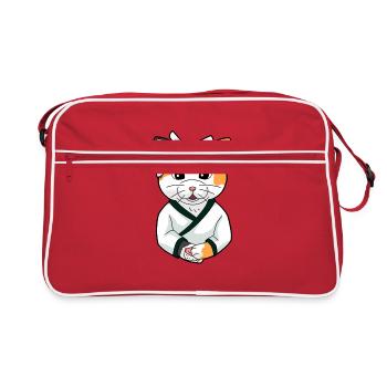 Sushi Chat Kimono Asie Fantasy pays Japon doux - Sac Retro - rouge/blanc - Devant