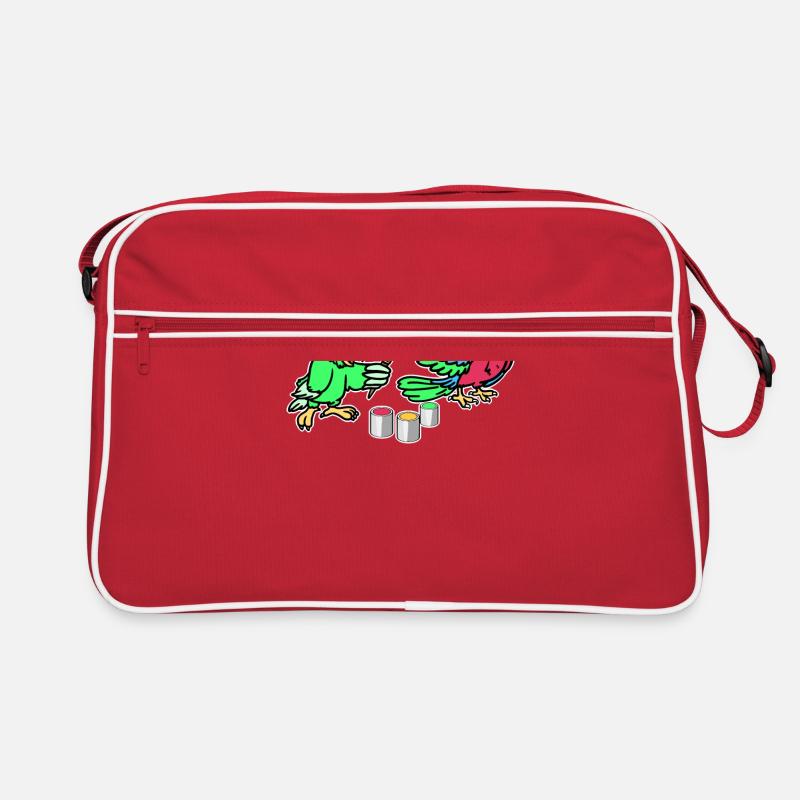 Perroquets peindre tout joliment coloré Sac Retro