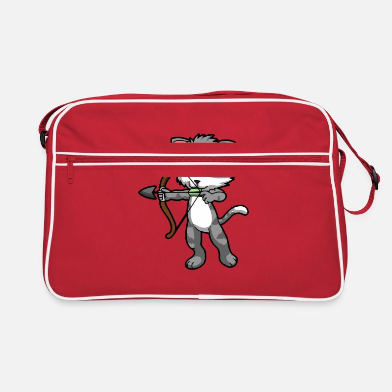 Amour Katze mit Pfeil und Bogen Schütze Retro Tasche