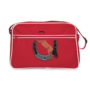 Cheval Fer à cheval Cavalier Ross Gaul - Sac Retro - rouge/blanc - Devant
