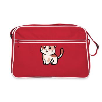 Chats Chats Kitten Bébé Animaux Animaux - Sac Retro - rouge/blanc - Devant