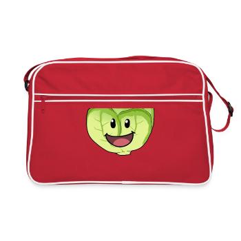 Légume végétalien - Sac Retro - rouge/blanc - Devant