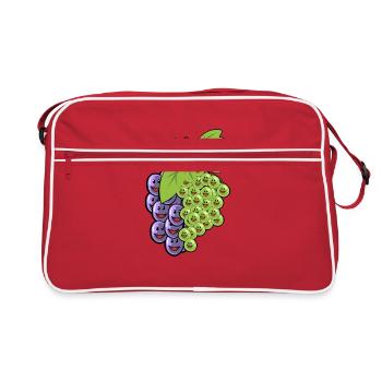 Grapes Grapes Fruit Vine Vegans - Retro Bag - red/white - Front