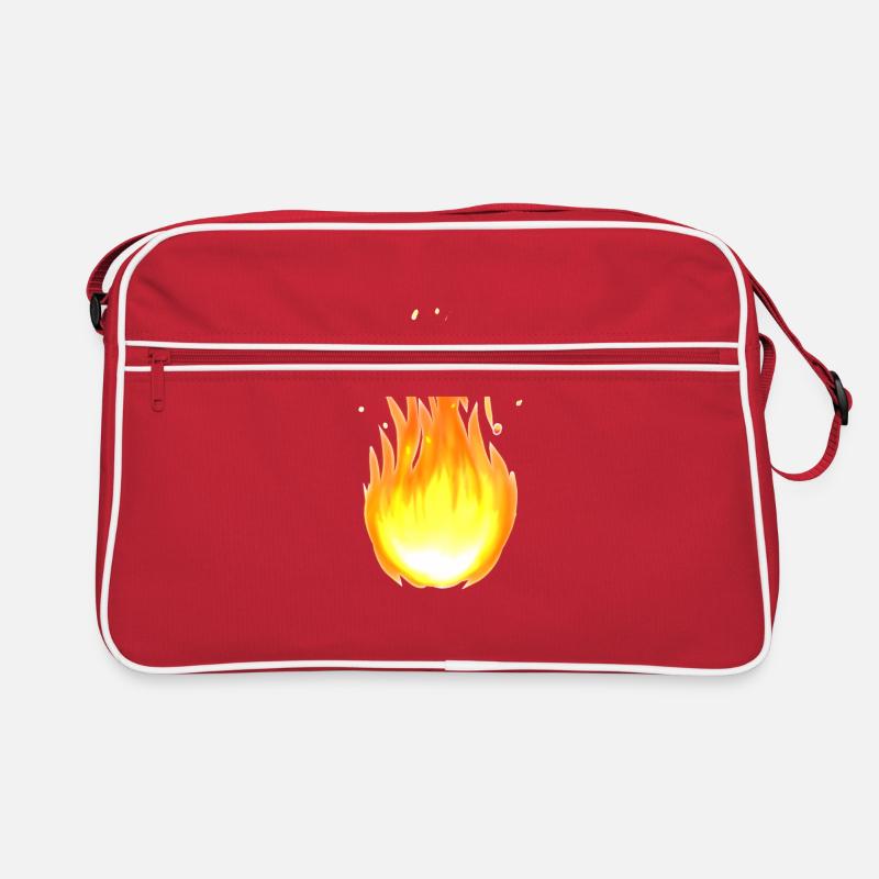 Flame flames Fire burning Fire brigade Retro Bag