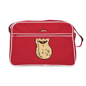 Peanut Peanuts Nut Nuts Food nice - Retro Bag - red/white - Front