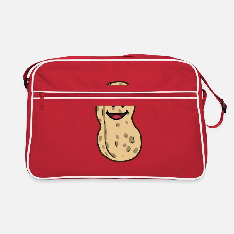 peanut nut cheerful emotion child nice Retro Bag