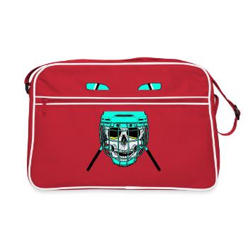 Joueur de hockey hockey hockey sur glace rondelle club sportif - Sac Retro - rouge/blanc - Devant