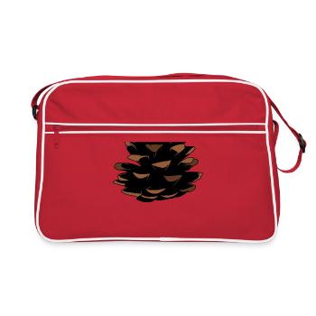 Pine cones tree nature forest trees nature lover - Retro Bag - red/white - Front