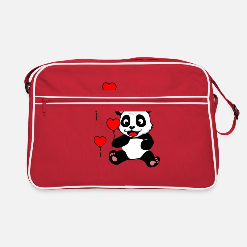 Pandabär Kinder Geburtstag Luftballons Geschenk Retro Tasche
