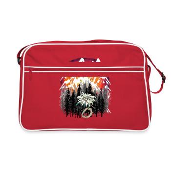 Montagnes Alpinisme Sports Extrêmes Vacances Alpes - Sac Retro - rouge/blanc - Devant