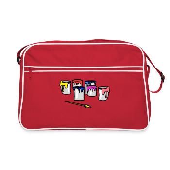 Domaine de travail Couleurs Métiers Peintres - Sac Retro - rouge/blanc - Devant