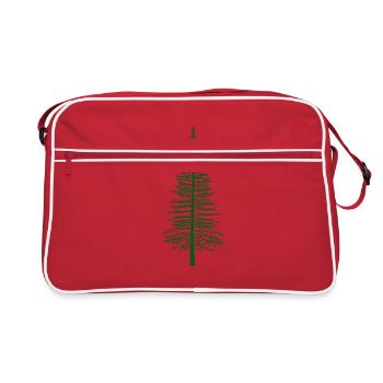 Sapin forêt arbre sauvage nature bois - Sac Retro - rouge/blanc - Devant