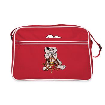 Timonier maritime Marin Lapin Nautique Feu Ahoy - Sac Retro - rouge/blanc - Devant