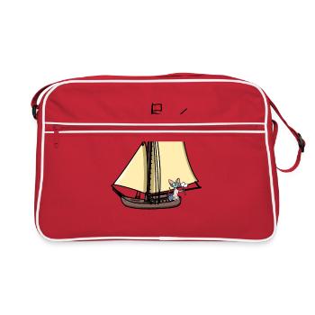 Maritim Sailor Sailing Ship Cat Not Maritim - Retro Bag - red/white - Front