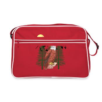 Forêt, Aigles, Faune, Faune, Environnement, Nature, États-Unis, Montagne - Sac Retro - rouge/blanc - Devant
