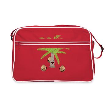 Cocotiers Noix Noix Botanique - Sac Retro - rouge/blanc - Devant