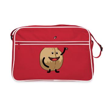 Kokosnuss Hammer knacken Nuss Speise - Retro Tasche - Rot/Weiß - Vorne