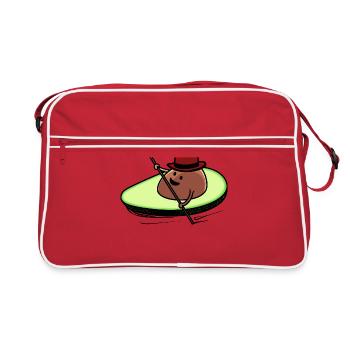 Avocado Urlaubsreif Paddel Boot Tour Trip - Retro Tasche - Rot/Weiß - Vorne