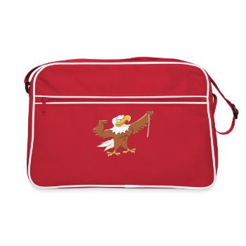Eagle Flag Fantasy Drawing Bird COMIC - Retro Bag - red/white - Front
