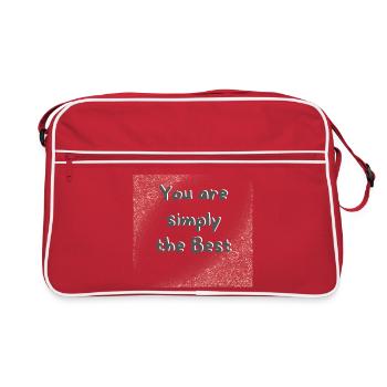 Vous êtes tout simplement le meilleur - Sac Retro - rouge/blanc - Devant