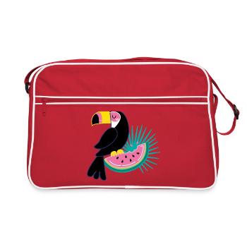 Toucan & Melon - Retro Bag - red/white - Front