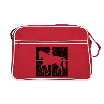 Dressage Équitation Cavaliers de dressage Équitation Équitation - Sac Retro - rouge/blanc - Devant